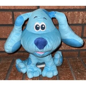 Blues Clues & You Blue Dog Plush Stuffed Animal Glitter Paw Nickelodeon 10in